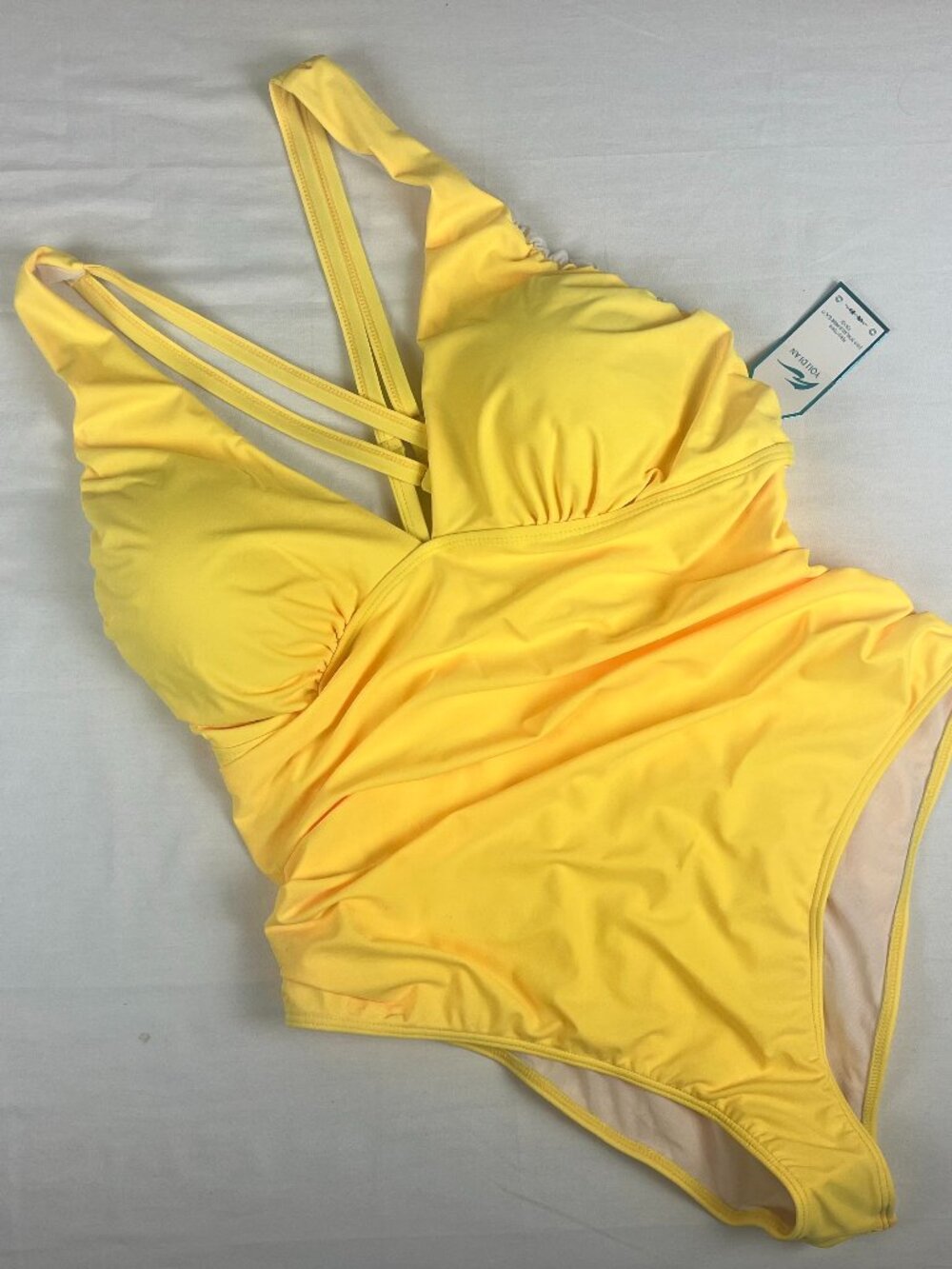 You Di An NWT One Piece Swimsuit Plus Size 3XL Sunshine Yellow, V-neck